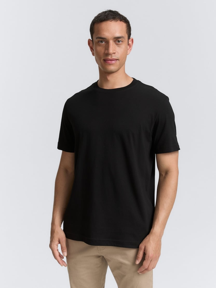 Dvostruko pakiranje majica s okruglim izrezom - Crna