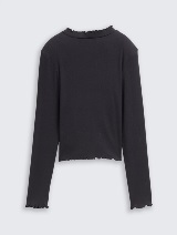 Majica rebraste strukture - Siva_7405463