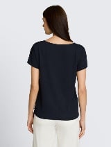 Tricou cu nod decorativ - Albastru_8614965