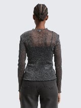 Mrežasta majica - Siva_3497554