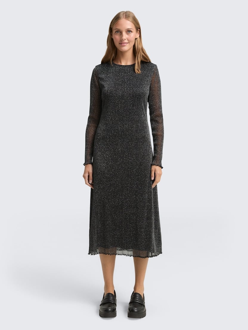 Mrežasta haljina - Siva-1048607-39234-15