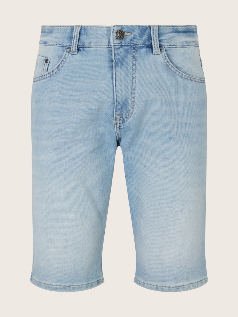Običajne kratke hlače iz džinsa Josh z zavihanimi hlačnicami - Zelena_1839418