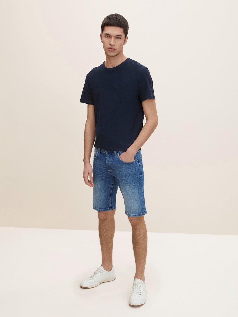  Klasične kratke traper hlače od rastezljivog materijala - Plava-1029755-10286-14