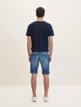 Klasične kratke traper hlače od rastezljivog materijala - Plava_7744381