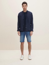 Klasične kratke traper hlače od rastezljivog materijala - Plava_7744381