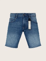 Klasične kratke traper hlače od rastezljivog materijala - Plava_7744381