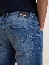 Klasične kratke traper hlače od rastezljivog materijala - Plava_7744381
