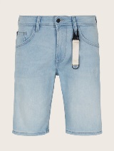 Običajne kratke hlače iz džinsa z elastičnim materialom - Zelena_6653504