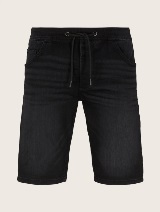 Klasične kratke traper hlače s vezicom - Crna_99724