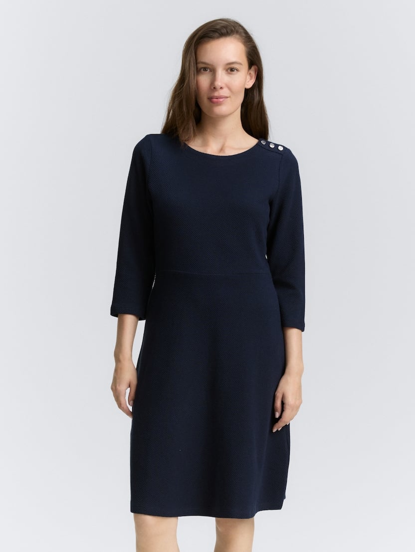 Obleka iz džersija - Modra_6324608