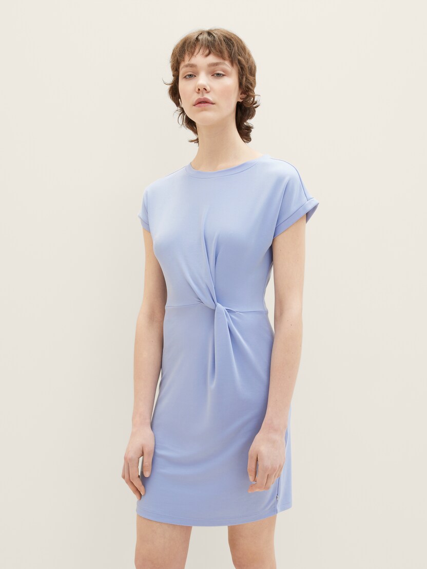 Jersey haljina s twist detaljem - Plava_6257941