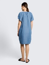 Rochie din tencel - Albastru_4614851
