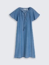 Rochie din tencel - Albastru_4614851