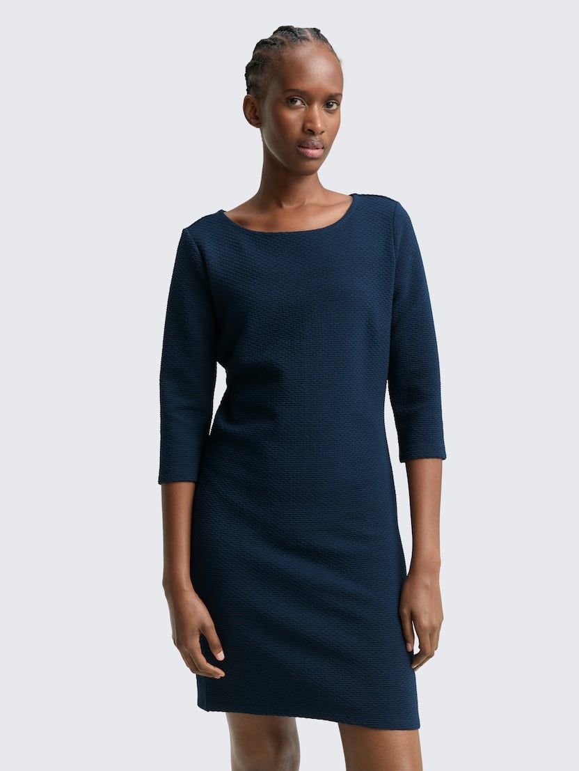 Rochie structurată - Albastru-1047618-38822-16