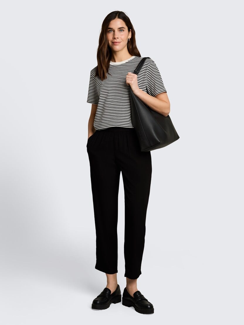  Pantaloni cu croială lejeră - Negru-1051394-14482-16
