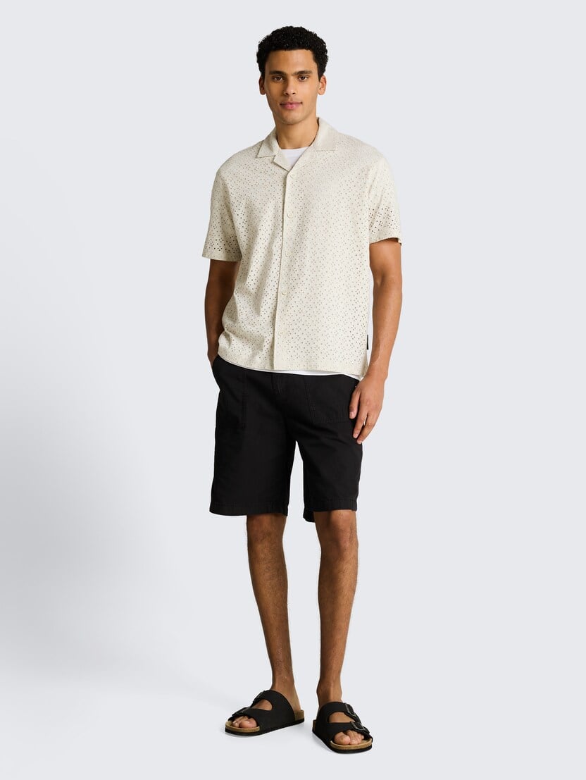 Pantaloni scurţi, loose fit - Negru_5897616