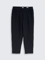 Pantaloni din in, loose fit - Albastru_4840790