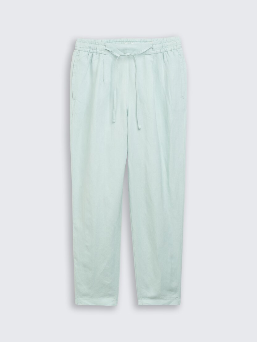 Lanene loose fit hlače - Plava_6648635