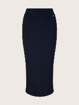 Uska suknja s rebrastom strukturom - Plava_2988472