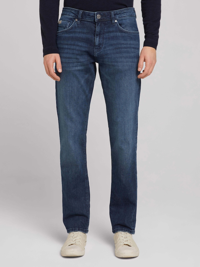  Klasične traper hlače Josh uskog kroja i rabljenog izgleda - Plava-1029763-10282-14