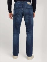 Klasične traper hlače Josh uskog kroja i rabljenog izgleda - Plava_2156045