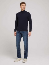 Klasične traper hlače Josh uskog kroja i rabljenog izgleda - Plava_2156045