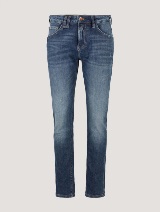 Uske traper hlače Piers ispranog izgleda s naborima na bedrima - Plava_7044864