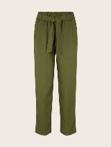 Graciozne hlače širokog kroja s pojasom za vezanje - Zelena_772950