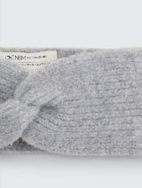 Pletena traka za glavu sa čvorom - Siva_1979742