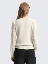 Pulover tricotat - Alb_9210027