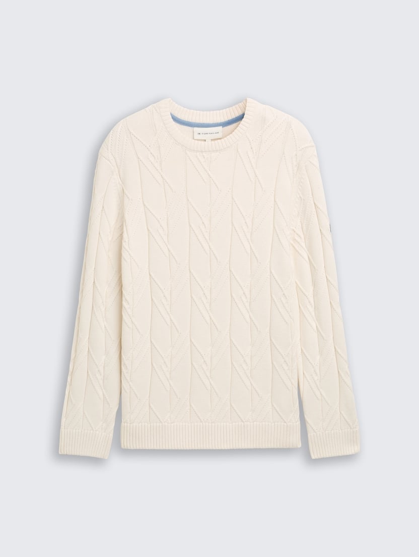 Pleten pulover - Bela_9554060