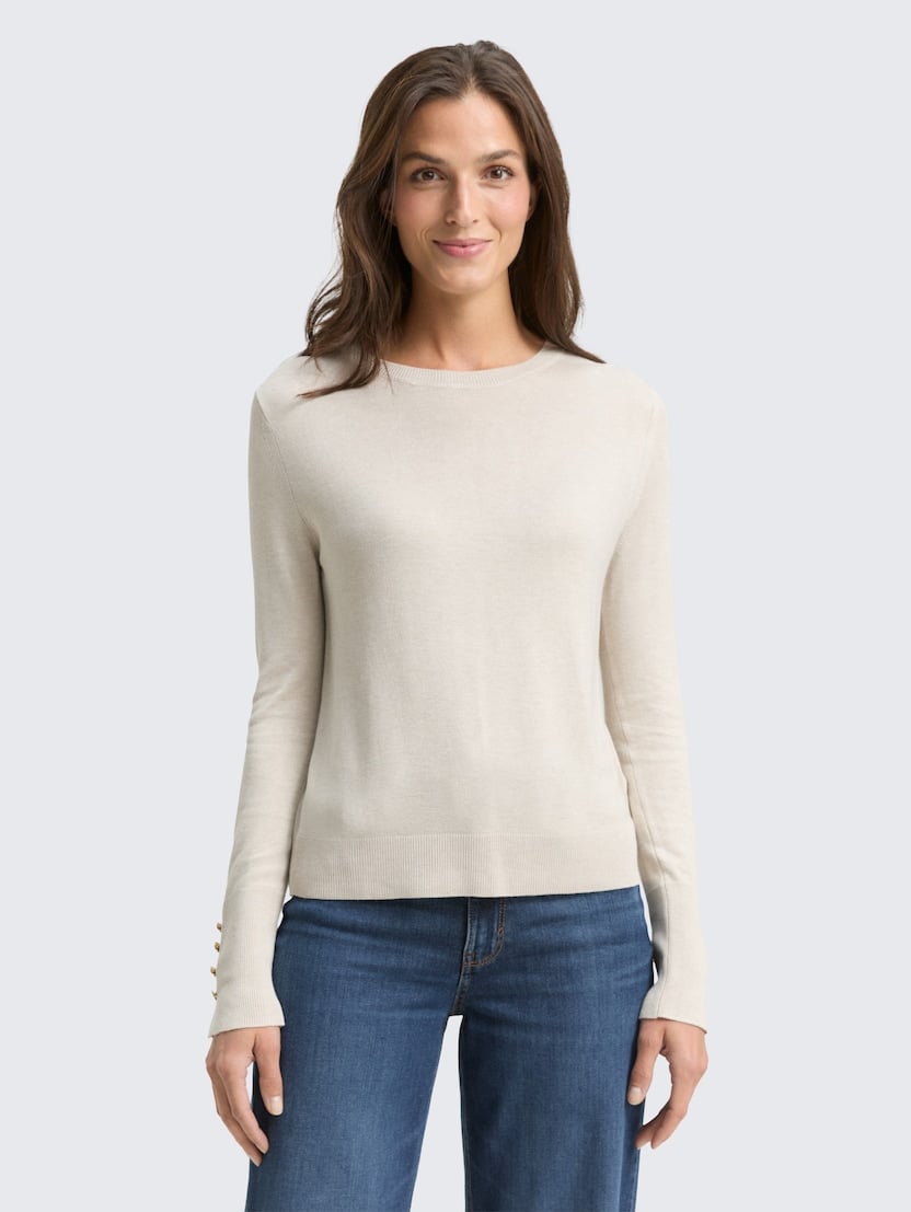 Pleteni džemper - Bež-1049125-36844-15