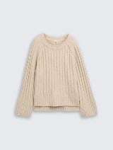 Pleteni džemper - Bež_9099969