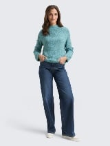 Pleteni džemper - Plava_427145