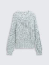 Pleteni pulover - Plava_6118223