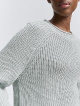 Pleteni pulover - Plava_6118223