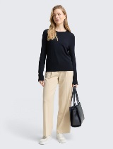 Pleteni pulover - Plava_6150688