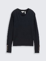 Pleteni pulover - Plava_6150688