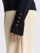 Pleteni pulover - Plava_6150688