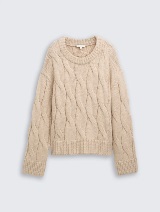 Pleteni pulover - Smeđa_9712808