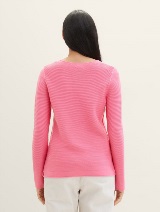 Pleteni pulover - Roze_4165692