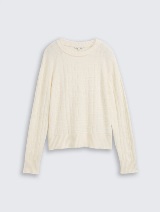 Pulover sa printom po celoj površini - Bela_409732