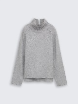 Pleteni džemper sa rol kragnom - Siva_2474285