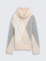 Pulover tricotat cu guler înalt - Model/Mai multe culori_8081477