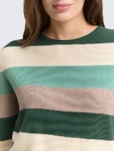 Pleteni džemper sa teksturom - Uzorak/višebojna_6540925