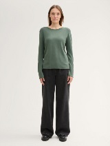 Pleten pulover s teksturo - Zelena_114473