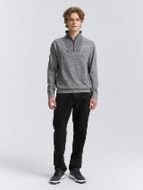 Pleteni duks sa visokom kragnom - Plava_7560568