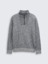 Pleteni duks sa visokom kragnom - Plava_7560568