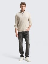 Pulover tricotat tip troyer - Model/Mai multe culori_8348710