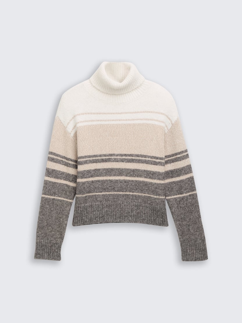 Pulover tricotat în blocuri de culoare - Model/Mai multe culori_6166715